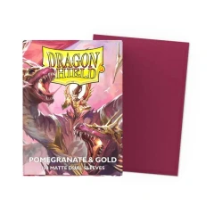 Dragon Shield Dual Matte Sleeves - Pomegranate & Gold